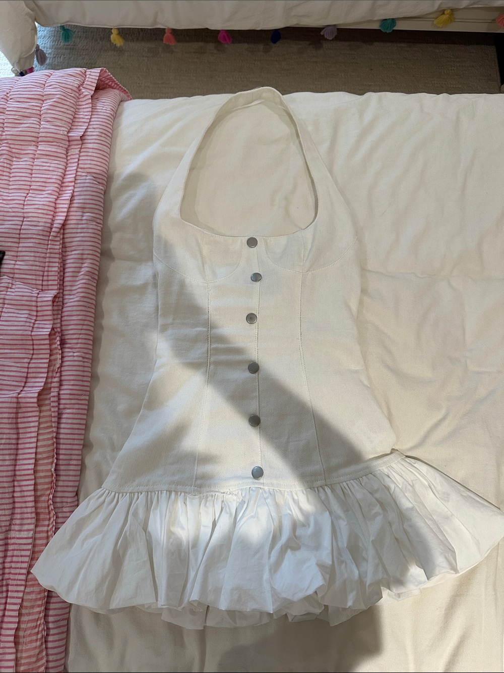 Peppermayo like new condition white mini dress